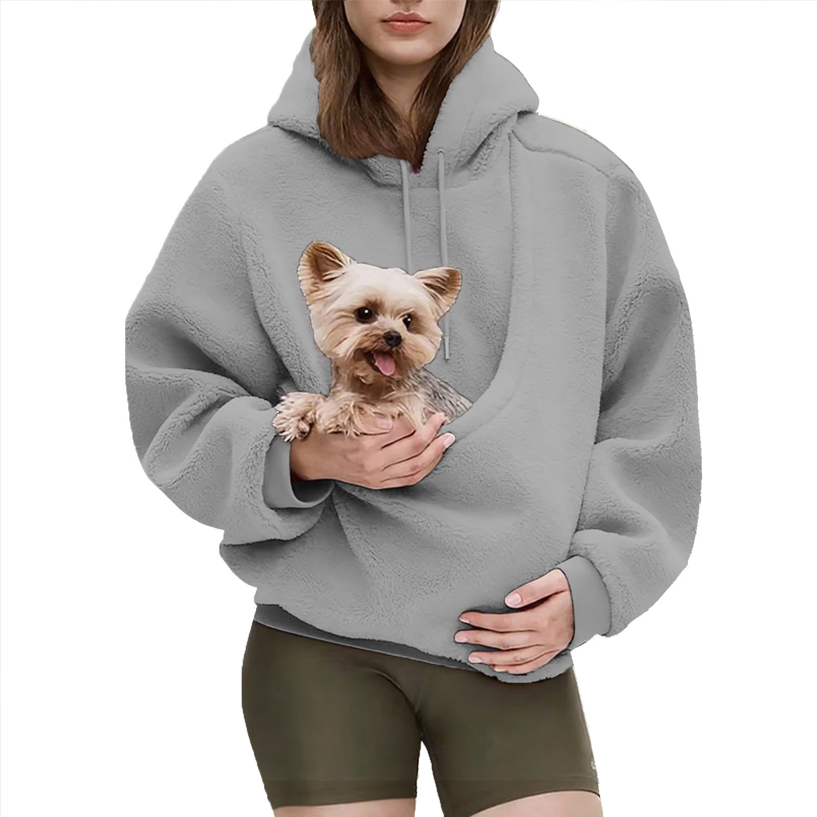 Kangaroo Pet Holder Carrier Big Pouch Hoodie 4 Kangaroo Pet Holder Carrier Big Pouch Hoodie - Image 4
