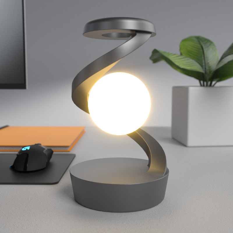 Rotating Moon Desk Lamp With Phone Wireless Charging Sensor 6 Rotating Moon Desk Lamp With Phone Wireless Charging Sensor - Image 6