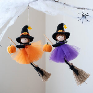 Halloween Decoration Broom Girl Angel