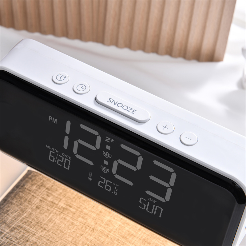 Creative 3 In 1 Bedside Lamp Wireless Charging LCD Screen Alarm Clock Wireless Phone Charger 9 Creative 3 In 1 Bedside Lamp Wireless Charging LCD Screen Alarm Clock Wireless Phone Charger - Image 9