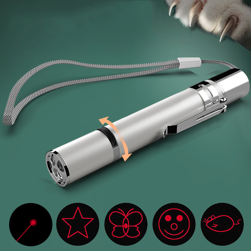 Laser Pointer Cat Toy, LED Light Pointer, 5 Modes Laser Projection USB Recharge 1 Laser Pointer Cat Toy, LED Light Pointer, 5 Modes Laser Projection USB Recharge