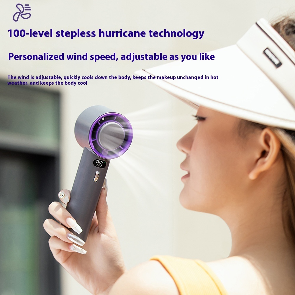 Handheld Turbo Fan 3000mAh Battery Wind Speeds Adjustable Mini Personal Fan 6 Handheld Turbo Fan 3000mAh Battery Wind Speeds Adjustable Mini Personal Fan - Image 6