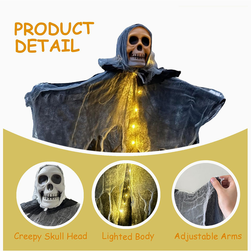Halloween Decorations Horror Hanging Ghost Skull Skeleton Prop 10 Halloween Decorations Horror Hanging Ghost Skull Skeleton Prop - Image 10