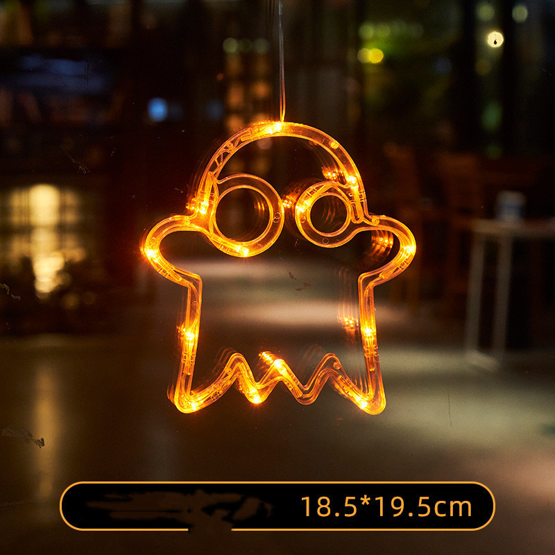 Halloween Window Hanging LED Lights Spider Pumpkin Hanging Ghost 8 Halloween Window Hanging LED Lights Spider Pumpkin Hanging Ghost - Image 8