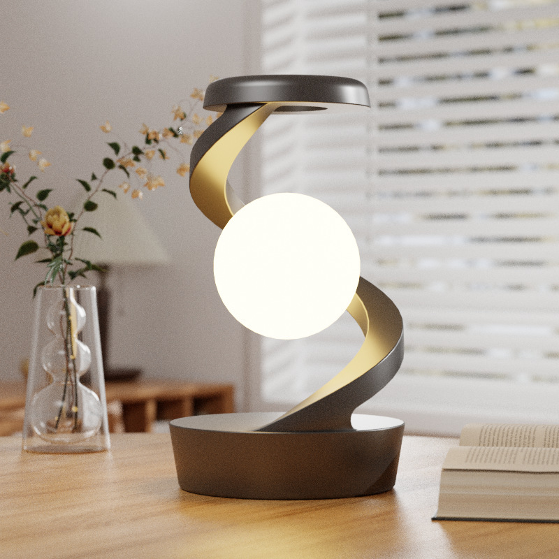 Rotating Moon Desk Lamp With Phone Wireless Charging Sensor 3 Rotating Moon Desk Lamp With Phone Wireless Charging Sensor - Image 3