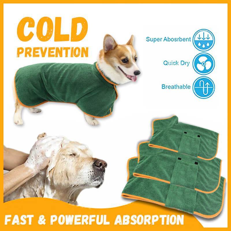 Absorbent Pet Bathrobe With Waist-wrapped 8 Absorbent Pet Bathrobe With Waist-wrapped - Image 8