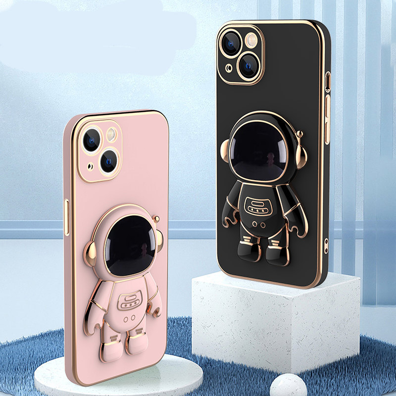 3D Astronaut Phone Case Anti-Drop Electroplating Bracket 3 3D Astronaut Phone Case Anti-Drop Electroplating Bracket - Image 3