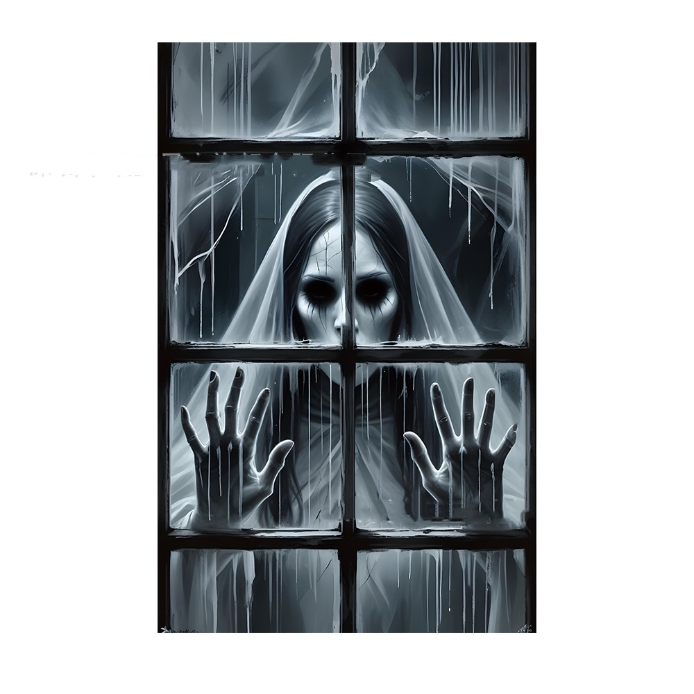 3D Holiday Halloween Horror Witch Window Cover 8 3D Holiday Halloween Horror Witch Window Cover - Image 8
