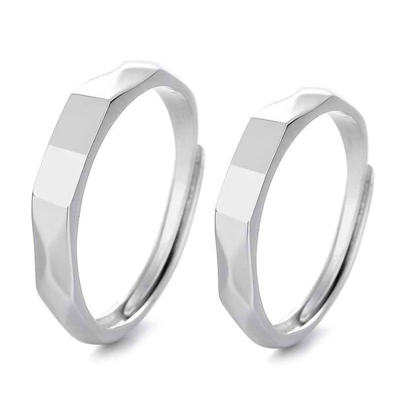 S925 Sterling Silver Rings By Light Reflect Show Surprise Love Pattern Surface Hidden Letters 5 S925 Sterling Silver Rings By Light Reflect Show Surprise Love Pattern Surface Hidden Letters - Image 5