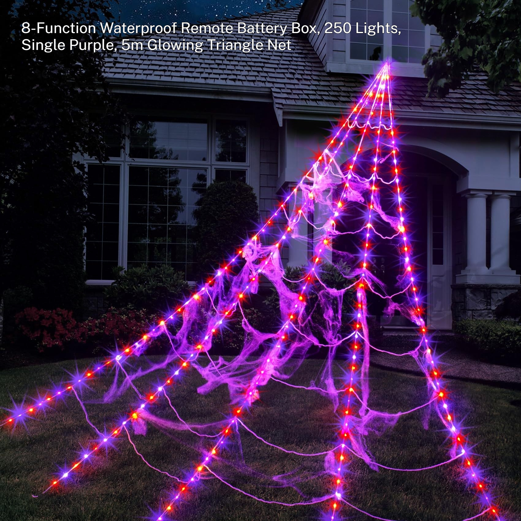 Halloween Spiderweb LED Triangle Light 6 Halloween Spiderweb LED Triangle Light - Image 6