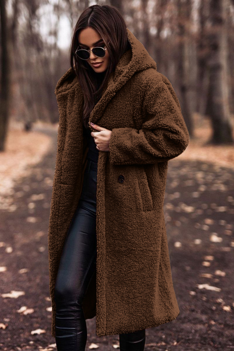 Plush Faux Fleece Long Coat 3 Plush Faux Fleece Long Coat - Image 3