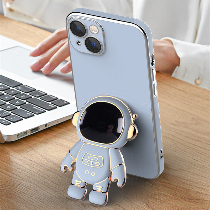 3D Astronaut Phone Case Anti-Drop Electroplating Bracket 1 3D Astronaut Phone Case Anti-Drop Electroplating Bracket