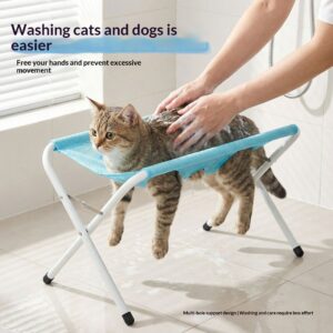 Foldable Pet Bathing Stand with Hammock -