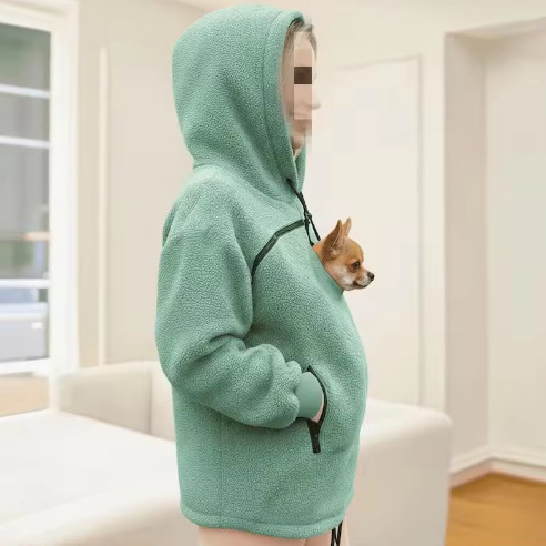 Hooded Sweatshirt With Pet Pockets Casual Loose Fit Warm Pullover Hoodie 6 Hooded Sweatshirt With Pet Pockets Casual Loose Fit Warm Pullover Hoodie - Image 6