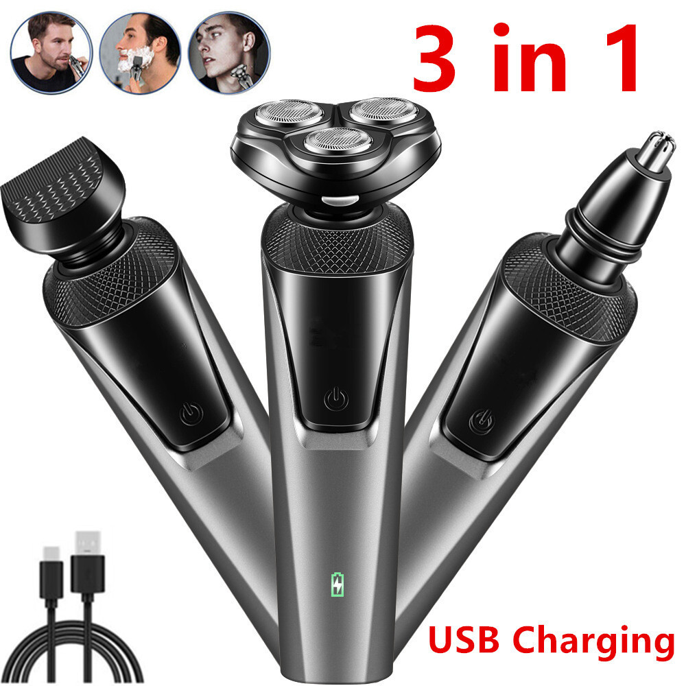 Waterproof Pop-Up Beard Trimmer Wet Dry Cordless Electric Shaver Men's Razor 1 Waterproof Pop-Up Beard Trimmer Wet Dry Cordless Electric Shaver Men's Razor