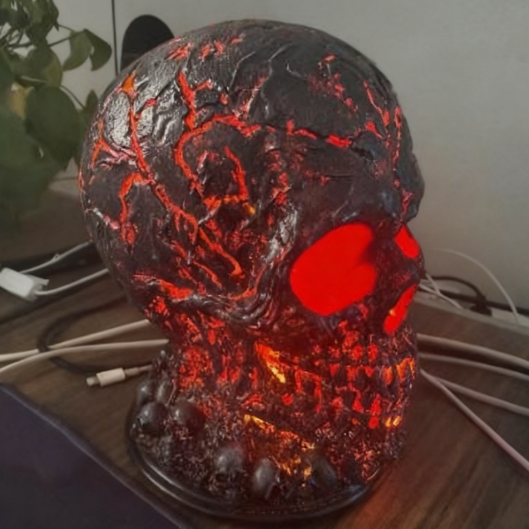 Halloween Lava Stone Skull Lamp 5 Halloween Lava Stone Skull Lamp - Image 5