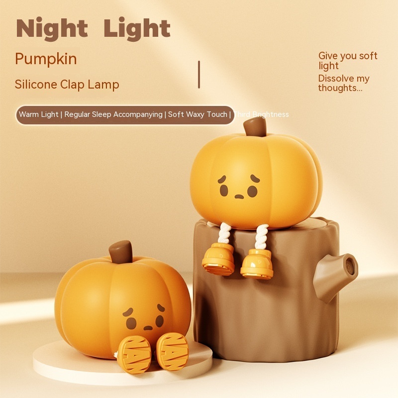 Soft Silicone Lamp Touch Dimmable Rechargeable Halloween Pumpkin Night Light 9 Soft Silicone Lamp Touch Dimmable Rechargeable Halloween Pumpkin Night Light - Image 9