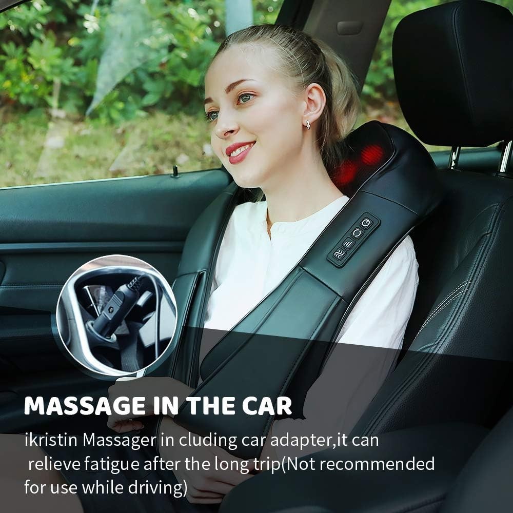 Neck Back Shoulder Massager With Heat & Kneading, Deep Tissue Massage 9 Neck Back Shoulder Massager With Heat & Kneading, Deep Tissue Massage - Image 9