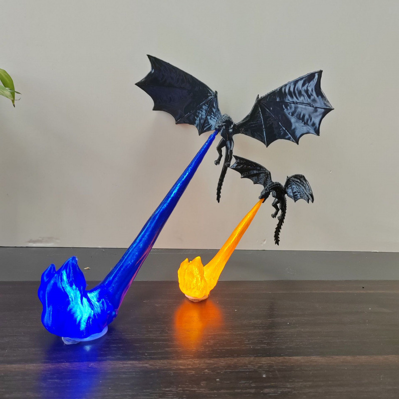 3D Printed Flying Dragon Fire Breathing Dragon Bookshelf Nook Light 7 3D Printed Flying Dragon Fire Breathing Dragon Bookshelf Nook Light - Image 7
