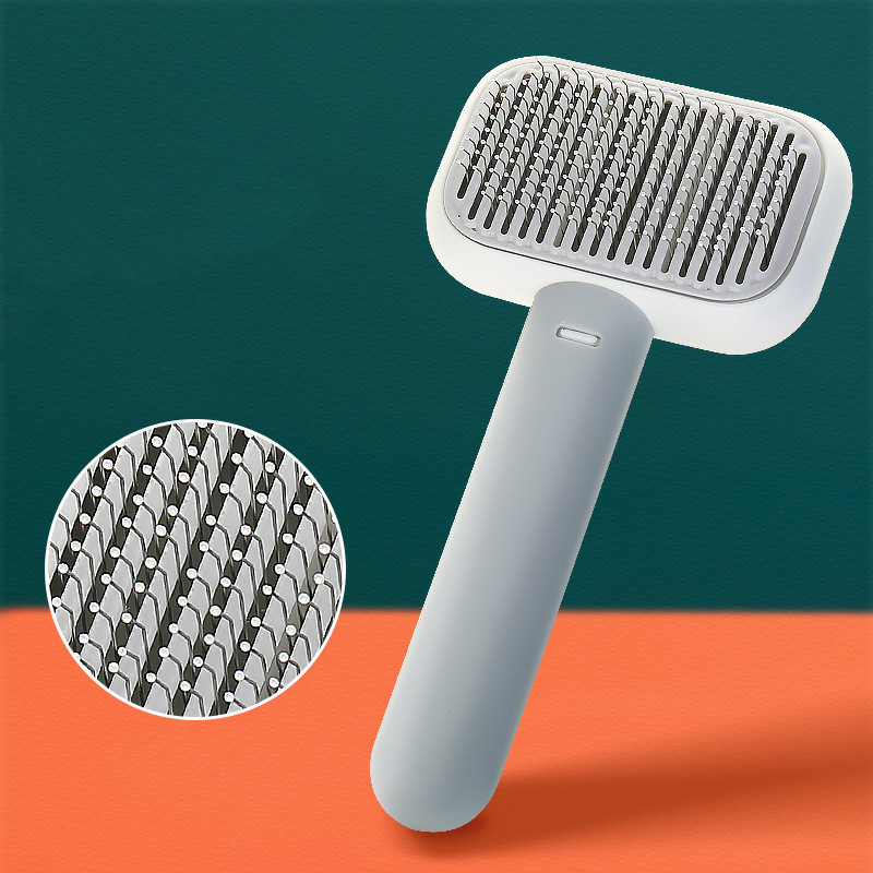 Pet Hair Brush For Massage Stainless Steel Cleaning Tool 7 Pet Hair Brush For Massage Stainless Steel Cleaning Tool - Image 7