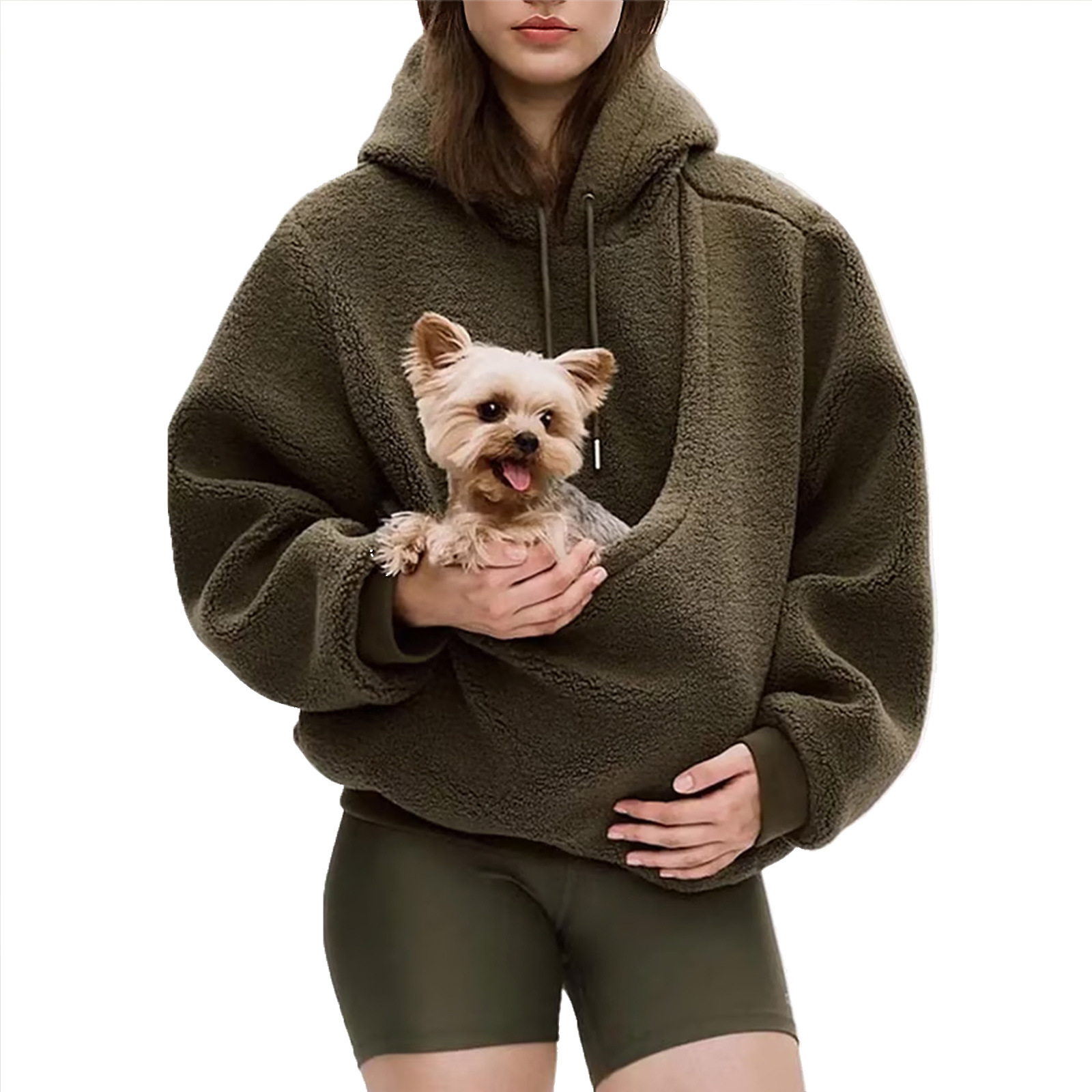 Kangaroo Pet Holder Carrier Big Pouch Hoodie 2 Kangaroo Pet Holder Carrier Big Pouch Hoodie - Image 2