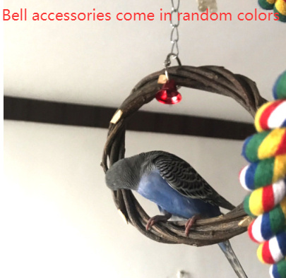 Bird Standing Frame Rattan Ring Chewing Toy Bird Cage 8 Bird Standing Frame Rattan Ring Chewing Toy Bird Cage - Image 8