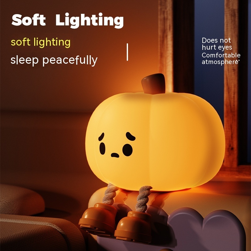 Soft Silicone Lamp Touch Dimmable Rechargeable Halloween Pumpkin Night Light 8 Soft Silicone Lamp Touch Dimmable Rechargeable Halloween Pumpkin Night Light - Image 8