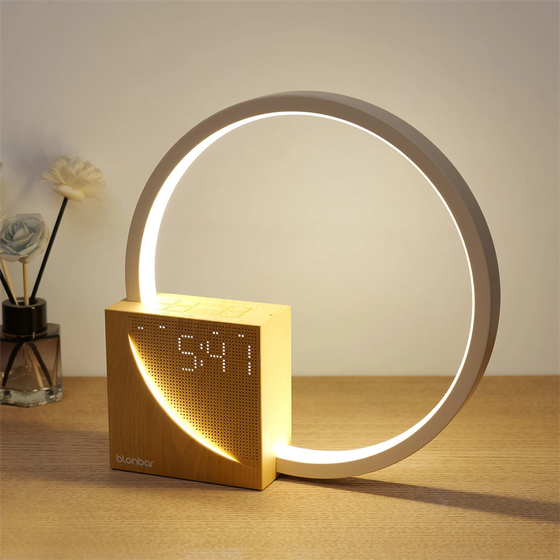 Bedside Lamp Touch Control, 3 Brightness Levels With Natural Sounds, With Alarm Clock 2 Bedside Lamp Touch Control, 3 Brightness Levels With Natural Sounds, With Alarm Clock - Image 2
