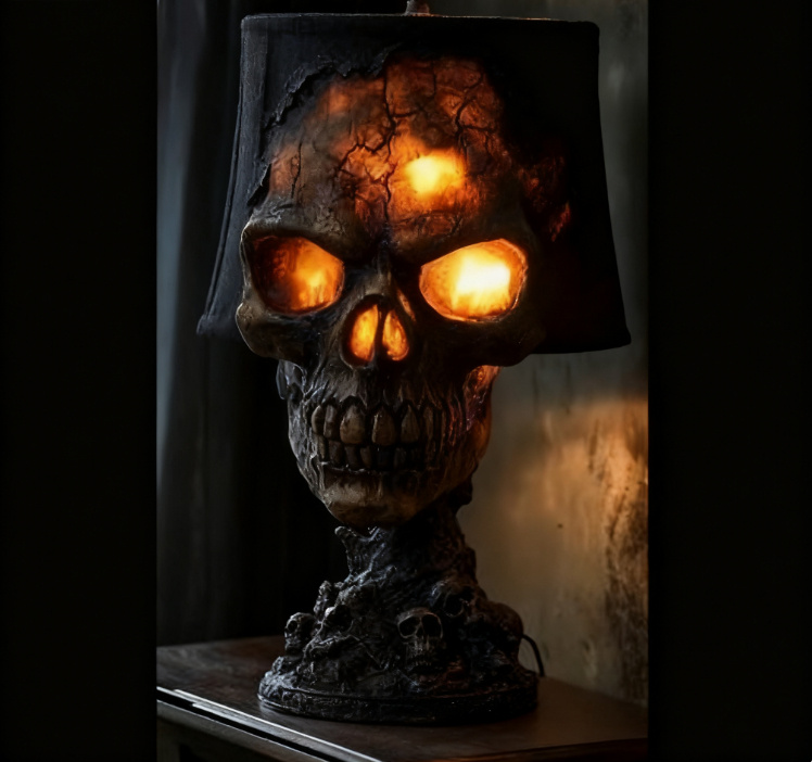 Halloween Lava Stone Skull Lamp 2 Halloween Lava Stone Skull Lamp - Image 2