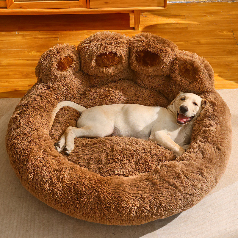 Warm Fluffy Dog Bed Sofa Basket 1 Warm Fluffy Dog Bed Sofa Basket
