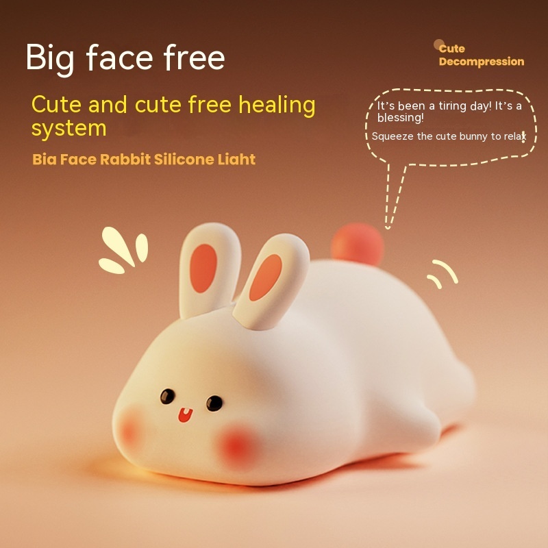 LED Night Light Touch Sensor Cartoon Kid's Nightlights Rabbit Face Silicone Night 8 LED Night Light Touch Sensor Cartoon Kid's Nightlights Rabbit Face Silicone Night - Image 8