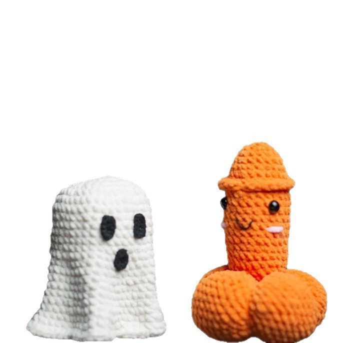 Handmade Crocheted Halloween Pumpkin Ghost Decoration 7 Handmade Crocheted Halloween Pumpkin Ghost Decoration - Image 7