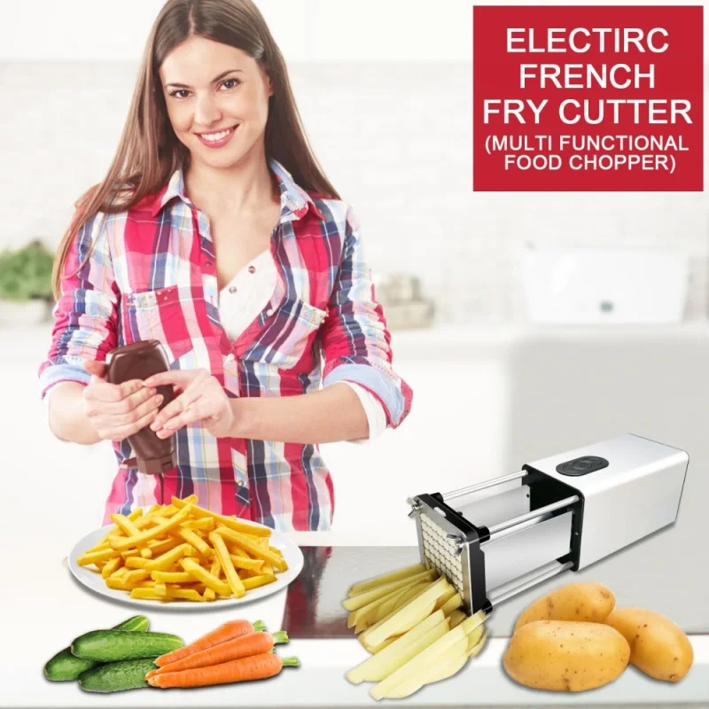 Stainless Steel French Fry Cutter With Blades 2 Stainless Steel French Fry Cutter With Blades - Image 2