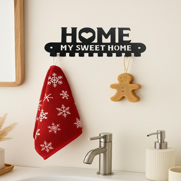 2-in-1 Wall Key Holder With Sturdy Iron Hooks 3 2-in-1 Wall Key Holder With Sturdy Iron Hooks - Image 3