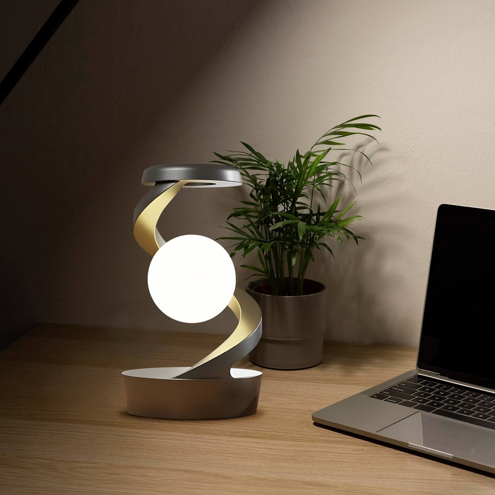 Rotating Moon Desk Lamp With Phone Wireless Charging Sensor 5 Rotating Moon Desk Lamp With Phone Wireless Charging Sensor - Image 5