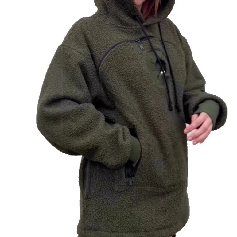 Hooded Sweatshirt With Pet Pockets Casual Loose Fit Warm Pullover Hoodie 2 Hooded Sweatshirt With Pet Pockets Casual Loose Fit Warm Pullover Hoodie - Image 2