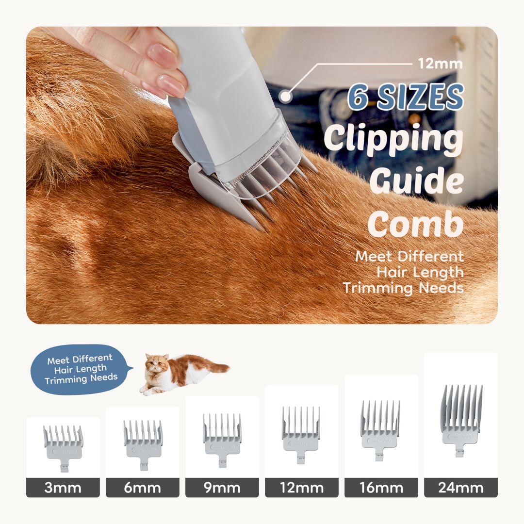 Dog Grooming Clippers With 2.5L Cup, 3 Suction Modes, Cordless Clippers, 5 Groomer Tools 5 Dog Grooming Clippers With 2.5L Cup, 3 Suction Modes, Cordless Clippers, 5 Groomer Tools - Image 5