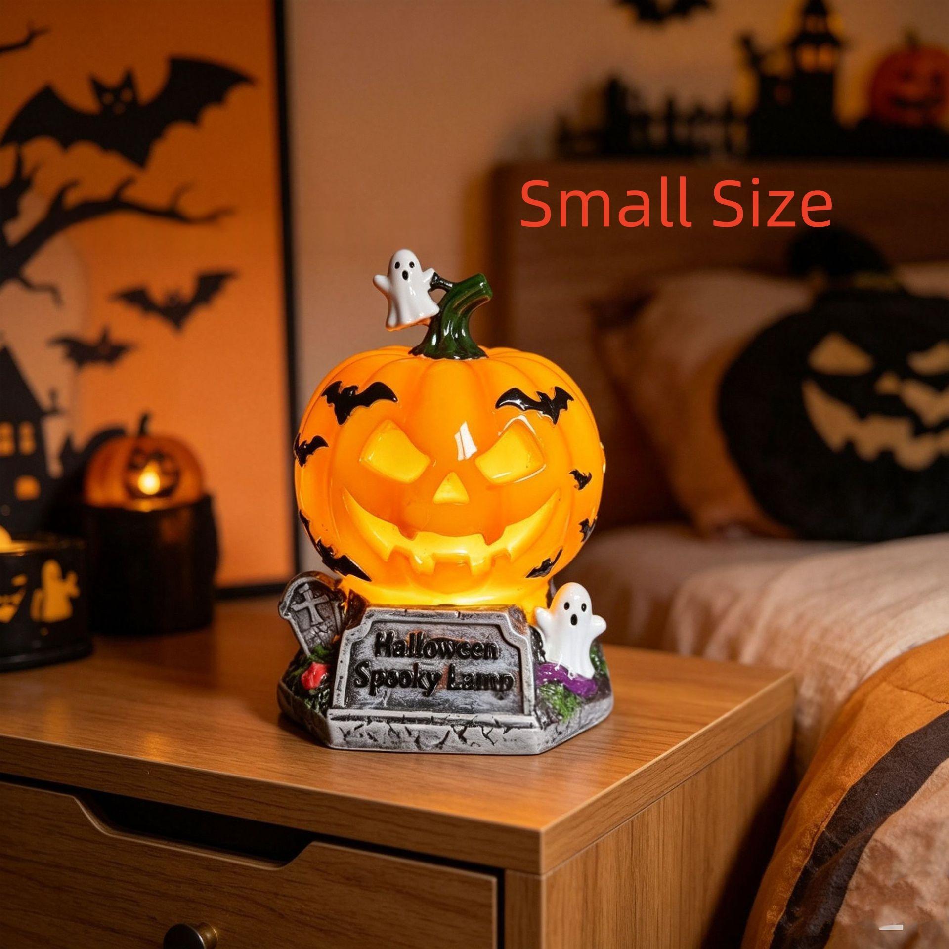 Handcrafted Resin Pumpkin Halloween Night Light USB Powered 4 Handcrafted Resin Pumpkin Halloween Night Light USB Powered - Image 4