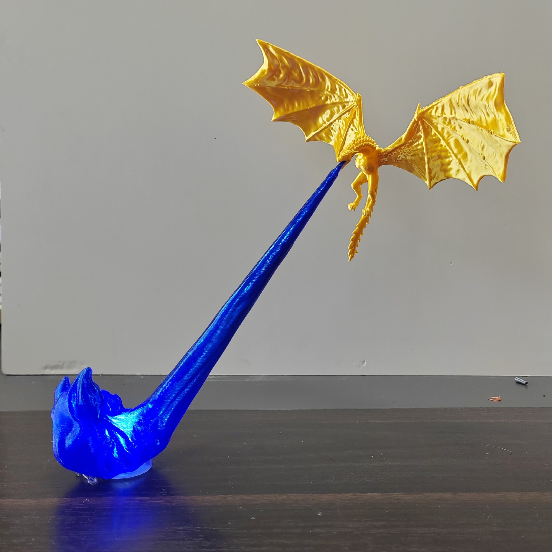 3D Printed Flying Dragon Fire Breathing Dragon Bookshelf Nook Light 9 3D Printed Flying Dragon Fire Breathing Dragon Bookshelf Nook Light - Image 9