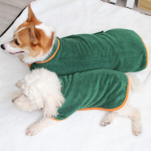 Absorbent Pet Bathrobe With Waist-wrapped