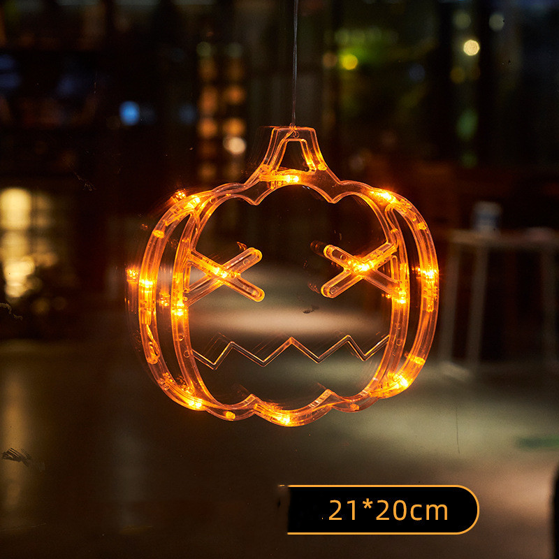Halloween Window Hanging LED Lights Spider Pumpkin Hanging Ghost 9 Halloween Window Hanging LED Lights Spider Pumpkin Hanging Ghost - Image 9