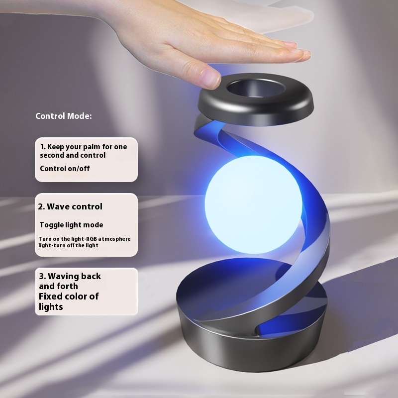 Rotating Moon Desk Lamp With Phone Wireless Charging Sensor 4 Rotating Moon Desk Lamp With Phone Wireless Charging Sensor - Image 4