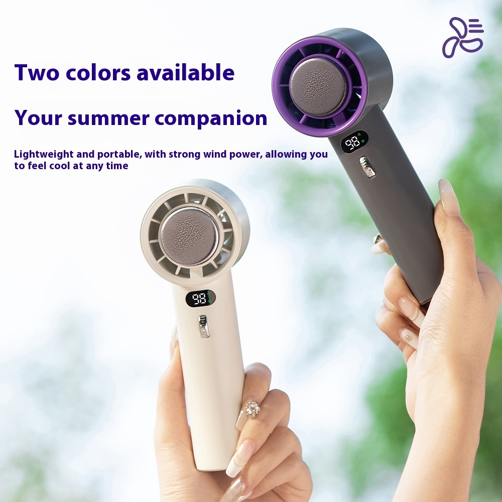 Handheld Turbo Fan 3000mAh Battery Wind Speeds Adjustable Mini Personal Fan 4 Handheld Turbo Fan 3000mAh Battery Wind Speeds Adjustable Mini Personal Fan - Image 4