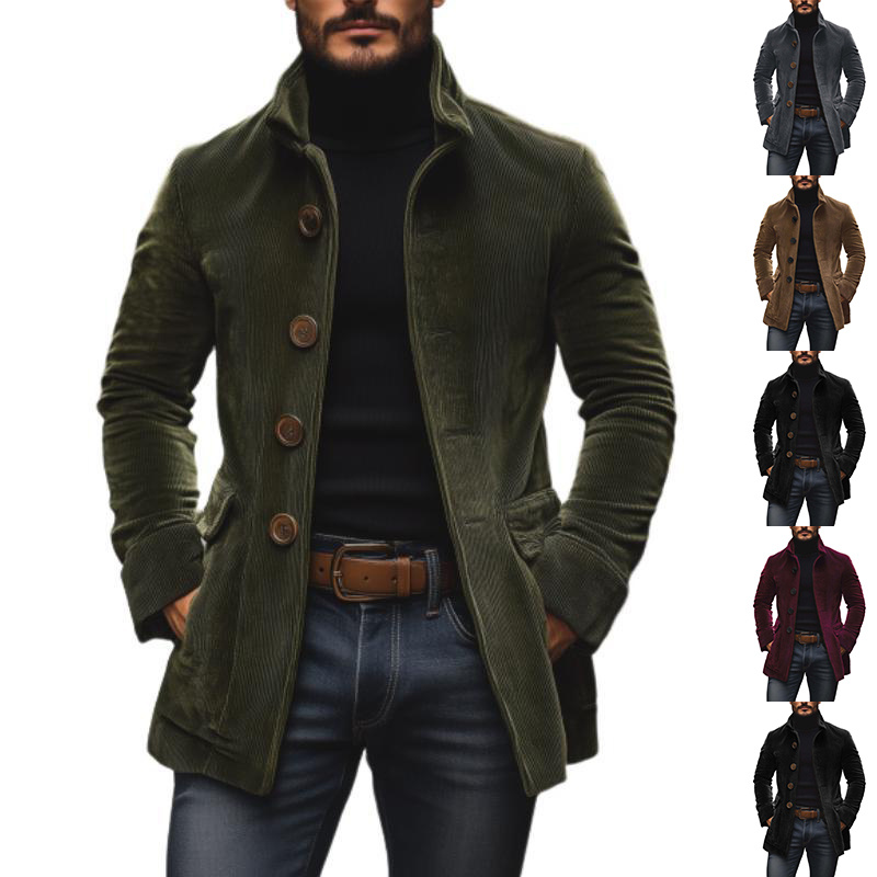Men's Button-up Coat Casual Blazer Outerwear Clothing 1 Men's Button-up Coat Casual Blazer Outerwear Clothing