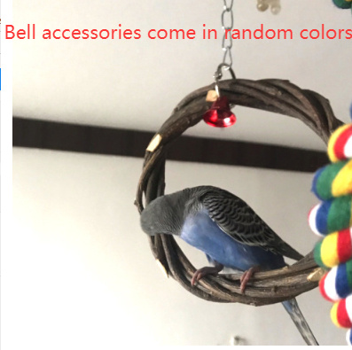 Bird Standing Frame Rattan Ring Chewing Toy Bird Cage 7 Bird Standing Frame Rattan Ring Chewing Toy Bird Cage - Image 7