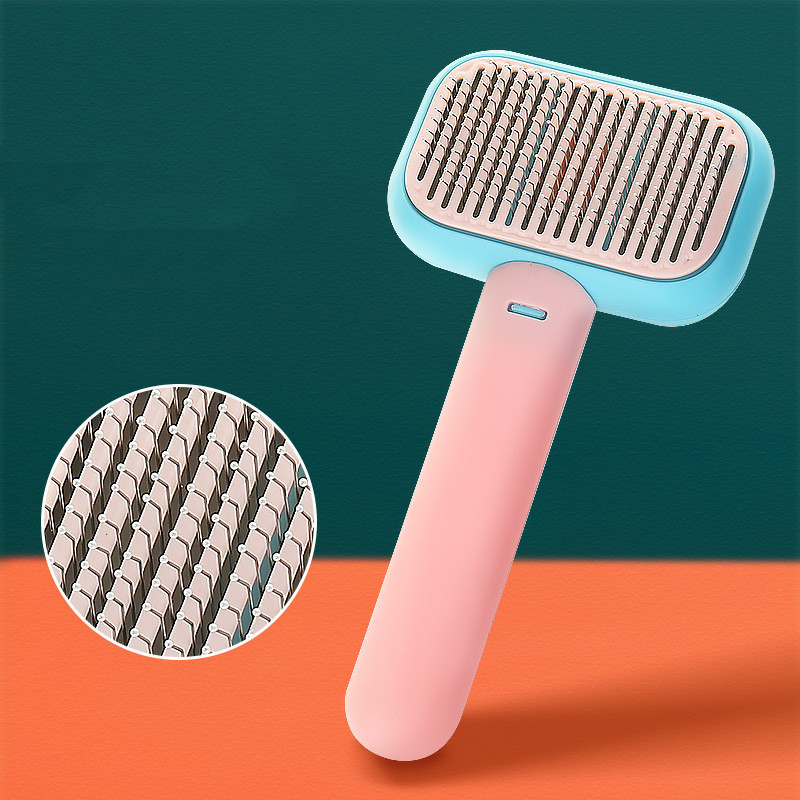 Pet Hair Brush For Massage Stainless Steel Cleaning Tool 5 Pet Hair Brush For Massage Stainless Steel Cleaning Tool - Image 5