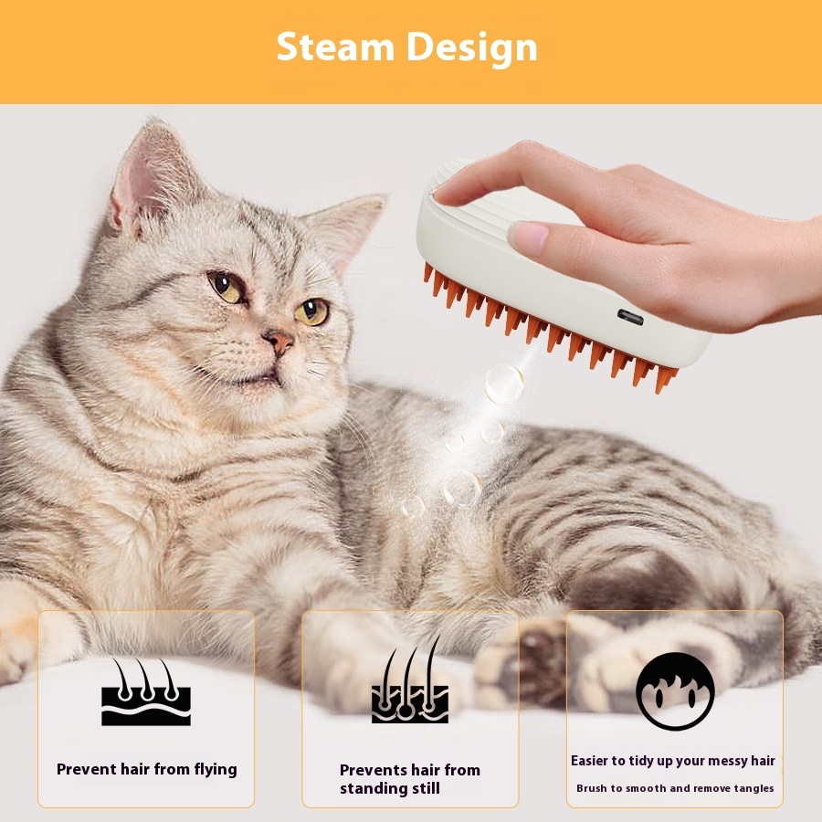USB Rechargeable Pets Steam Brush Spray Massage Comb 7 USB Rechargeable Pets Steam Brush Spray Massage Comb - Image 7