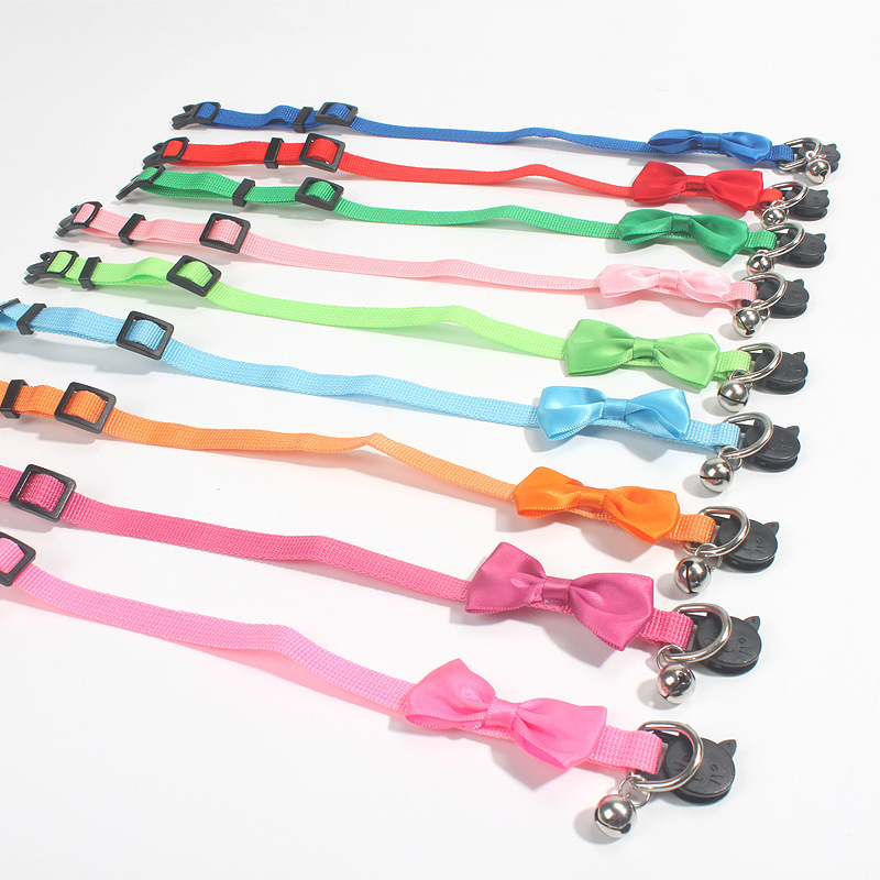 Adjustable Multi-color Pet Bow Collar Nylon Ribbon 2 Adjustable Multi-color Pet Bow Collar Nylon Ribbon - Image 2