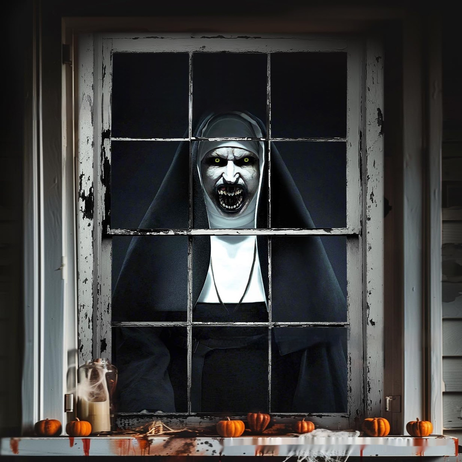 3D Holiday Halloween Horror Witch Window Cover 1 3D Holiday Halloween Horror Witch Window Cover