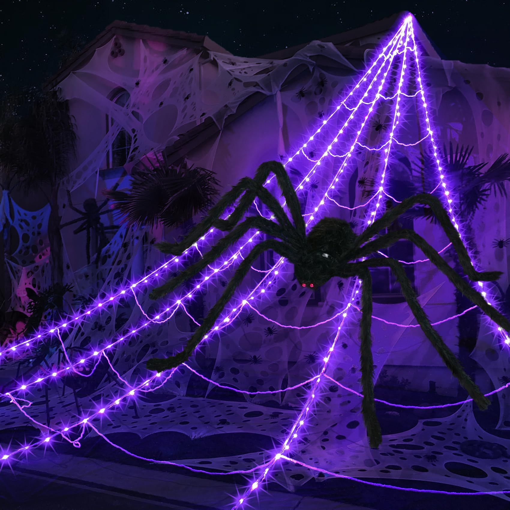 Halloween Spiderweb LED Triangle Light 3 Halloween Spiderweb LED Triangle Light - Image 3